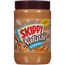 Skippy Natural Creamy Peanut Butter Spread 40 oz. Jar
