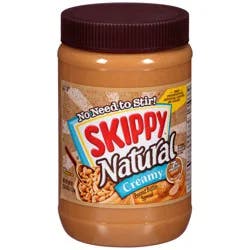 Skippy Natural Creamy Peanut Butter Spread 40 oz. Jar