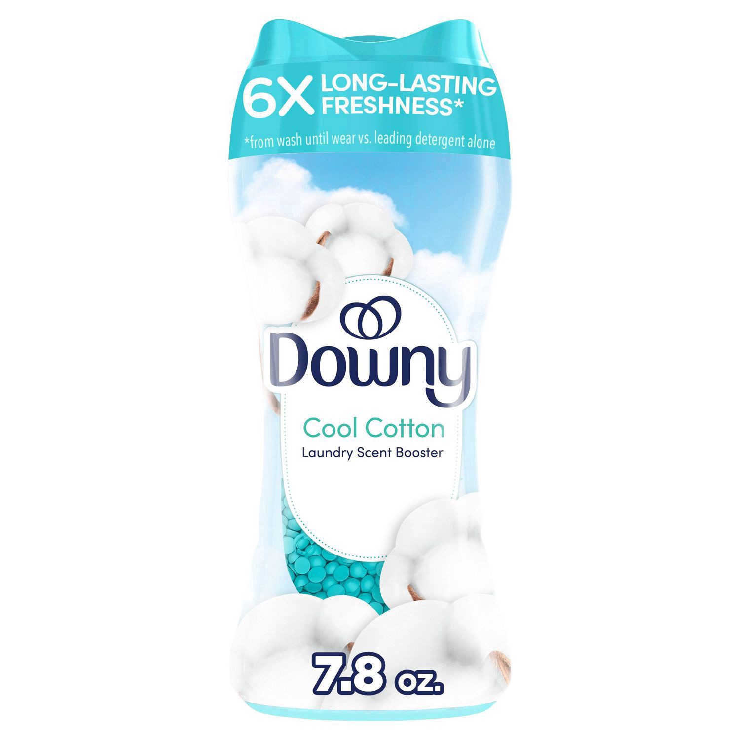 slide 1 of 1, Downy In-Wash Scent Booster Beads, Cool Cotton, 8.6 Oz, 7.8 oz