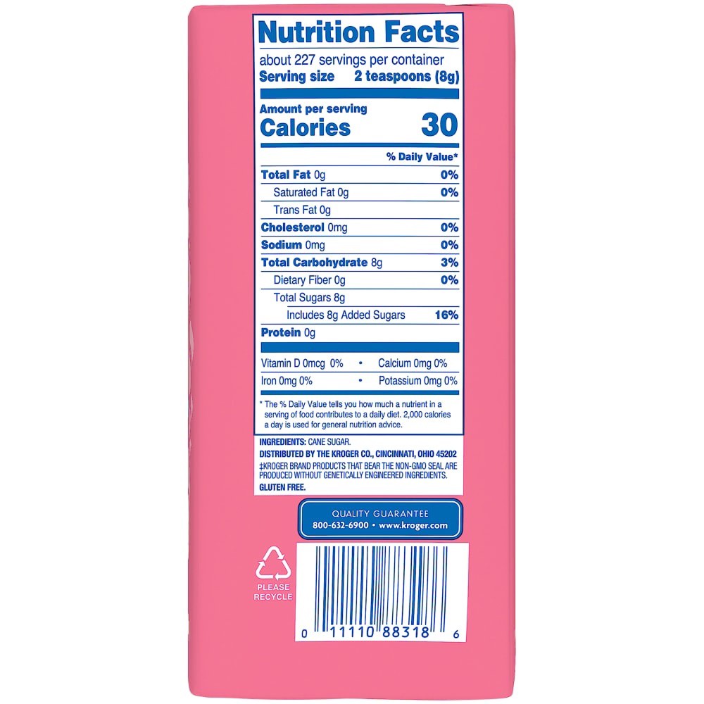 slide 5 of 5, Kroger Pure Cane Granulated Sugar, 4 lb