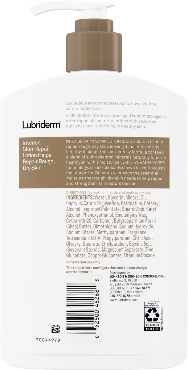 slide 3 of 7, Lubriderm Intense Dry Skin Repair Lotion with Hydrarelease Technology for Repair of Rough, Dry Skin, Fast Absorbing Intensely Hydrates to Restore Dry Skin, 16 fl. oz, 16 fl oz