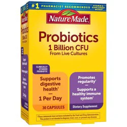 Nature Made Probiotic Capsules 1 Billion CFU From Live Cultures, 30 Count