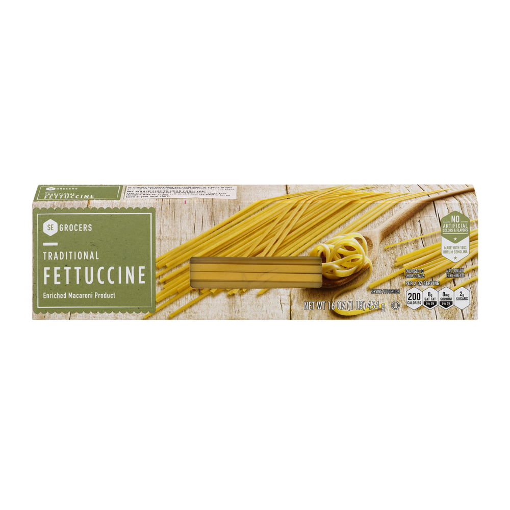 slide 1 of 1, SE Grocers Traditional Fettuccine, 16 oz