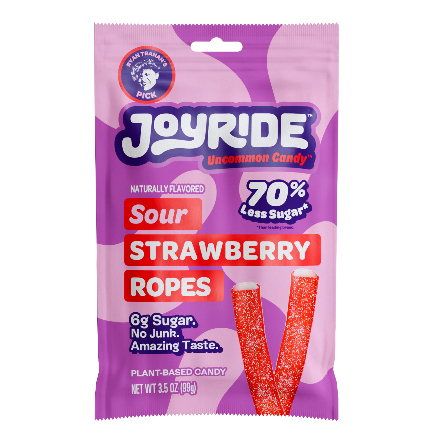 slide 1 of 1, Joyride Uncommon Candy Sour Strawberry Ropes 3.5 oz, 3.5 oz
