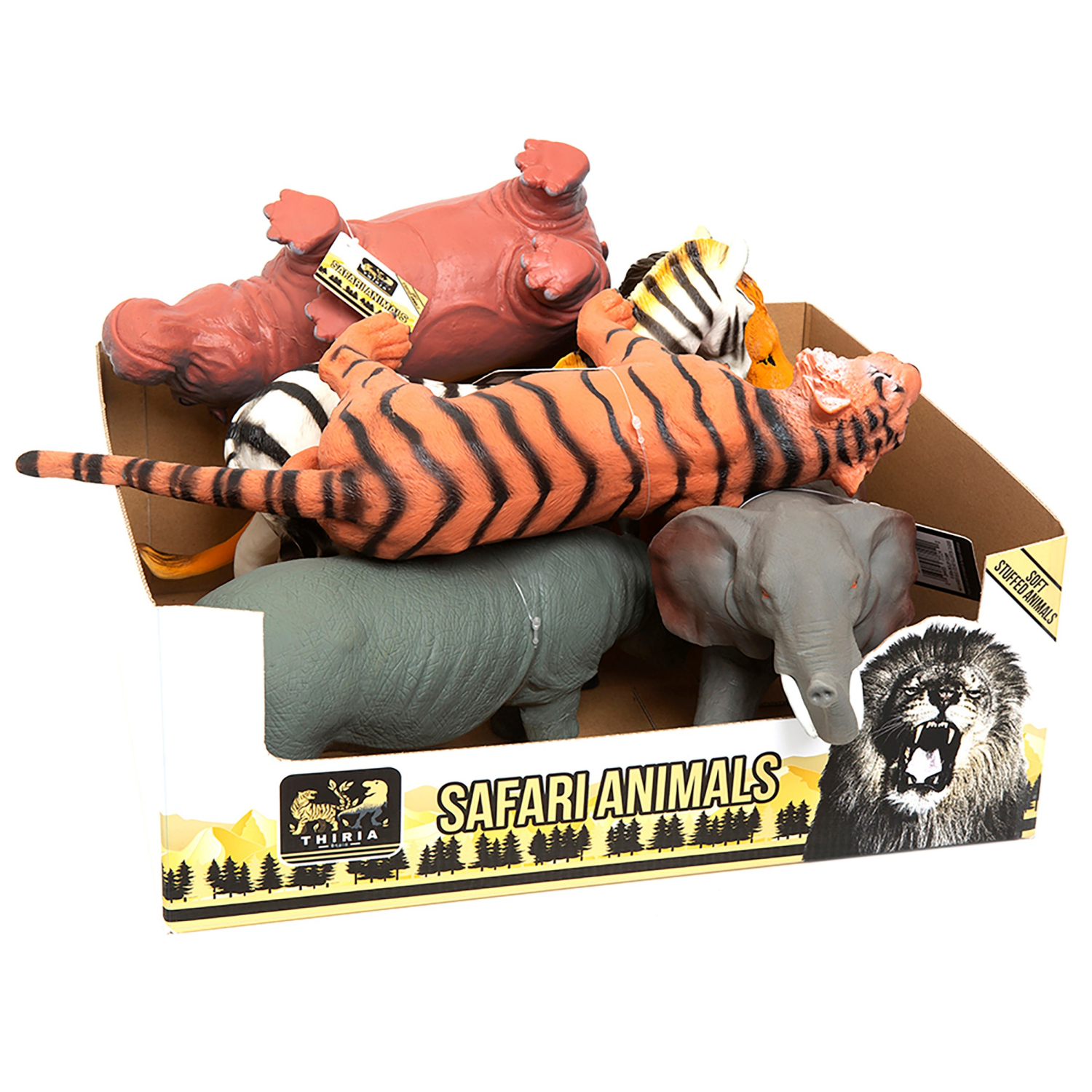 slide 1 of 2, Thiria Large Safari Animal Assortment, 1 ct