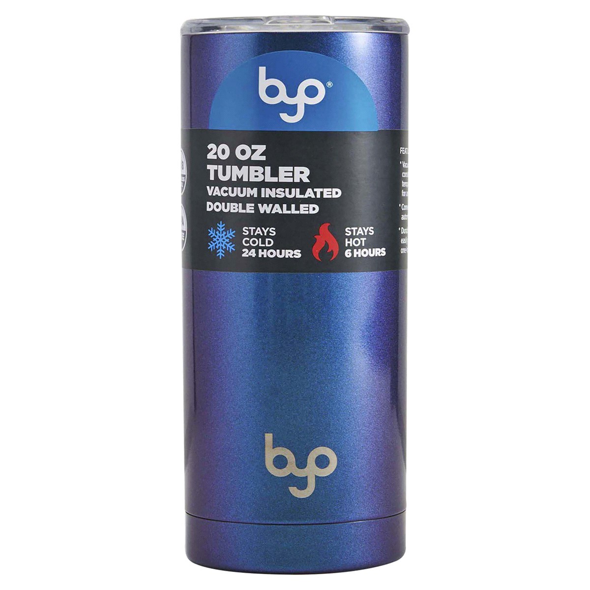 slide 1 of 1, BYO Vacuum Insulated Tumbler-Iridescent Blue, 20 oz