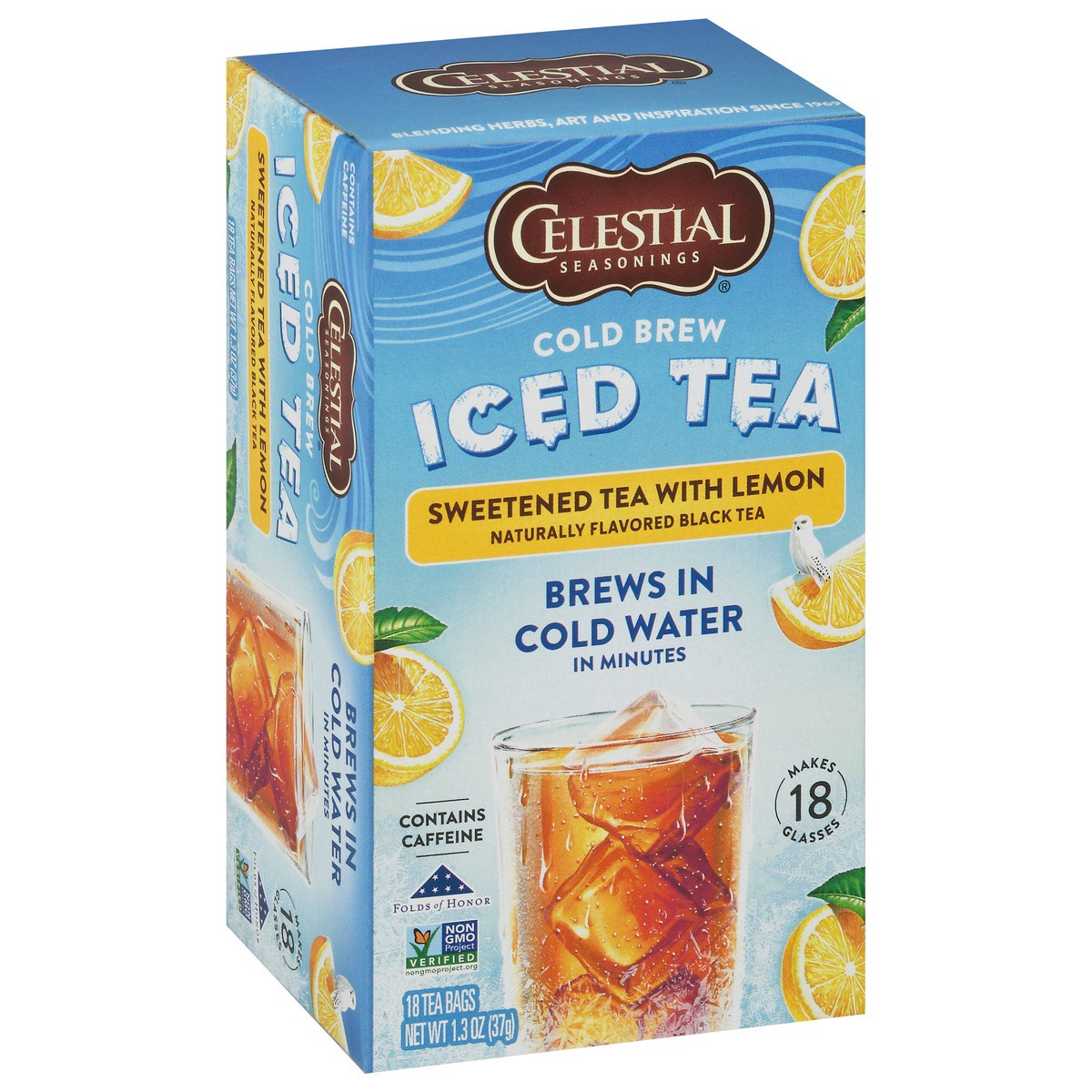 slide 5 of 9, Celestial Seasonings Cold Brew Sweetened Tea with Lemon Iced Tea Bags - 18 ct, 18 ct