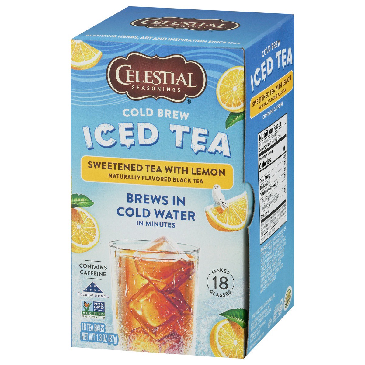 slide 6 of 9, Celestial Seasonings Cold Brew Sweetened Tea with Lemon Iced Tea Bags - 18 ct, 18 ct