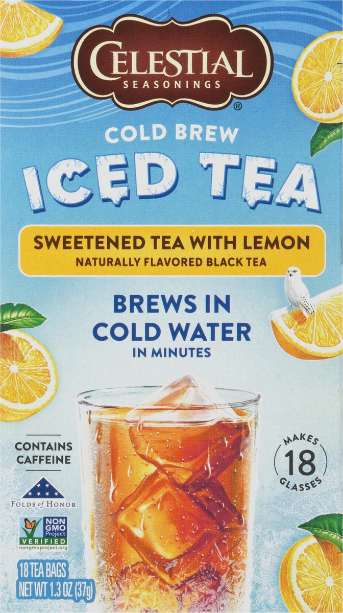 slide 8 of 9, Celestial Seasonings Cold Brew Sweetened Tea with Lemon Iced Tea Bags - 18 ct, 18 ct