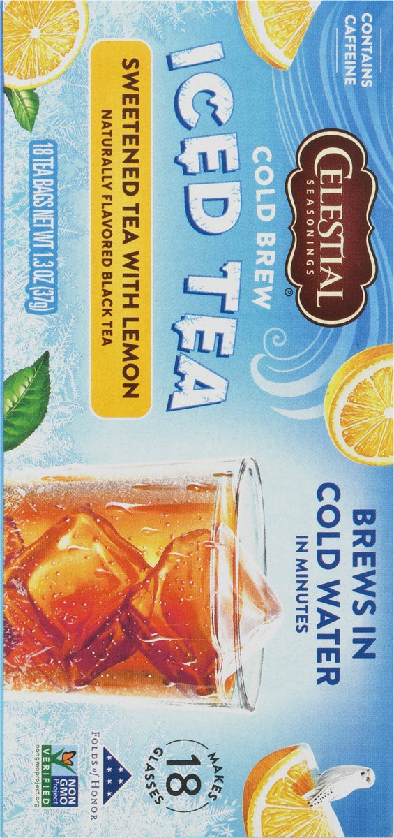 slide 3 of 9, Celestial Seasonings Cold Brew Sweetened Tea with Lemon Iced Tea Bags - 18 ct, 18 ct