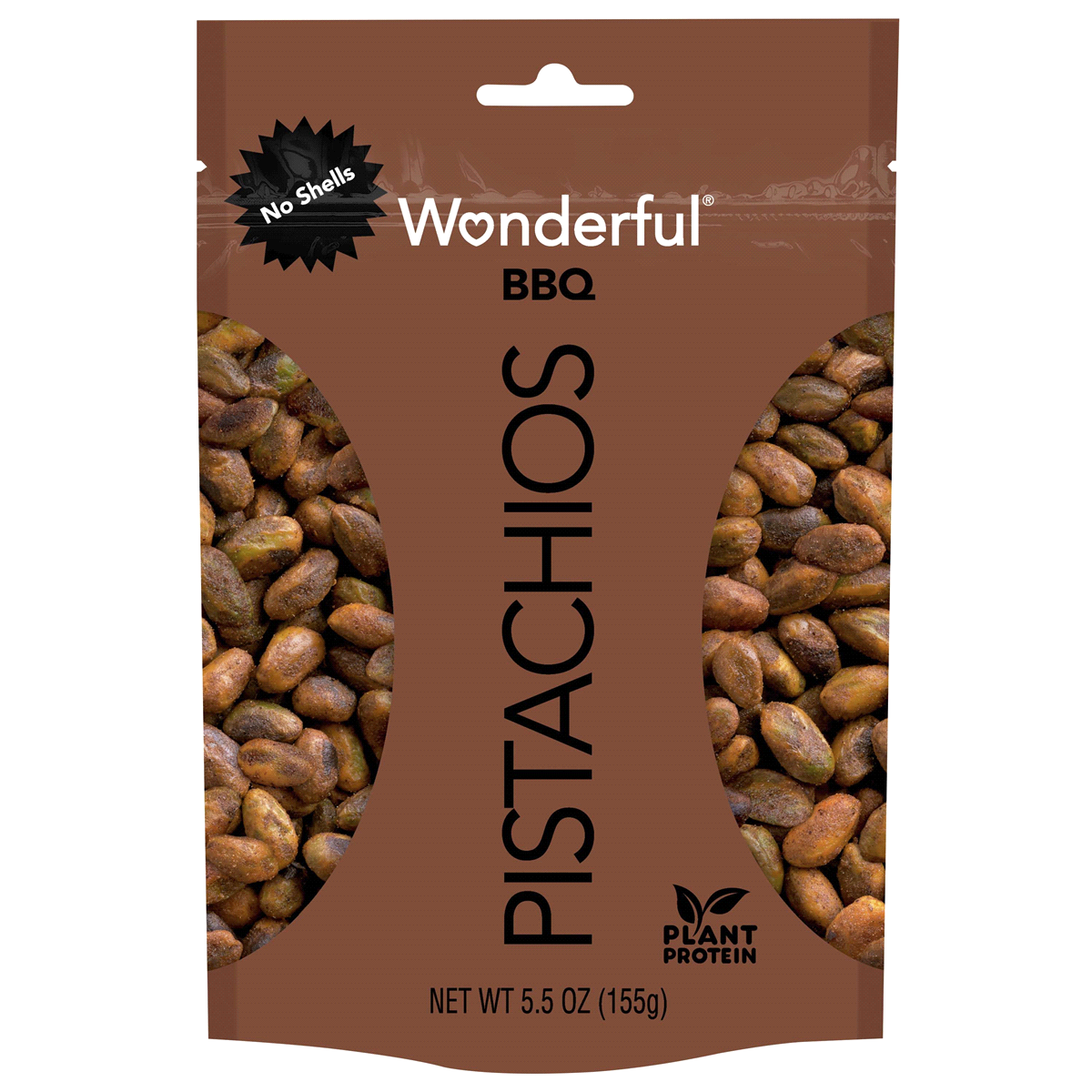 slide 1 of 5, Wonderful Pistachios, No Shells, Barbeque Flavored Nuts, 5.5 Ounce Resealable Pouch, 5.5 oz