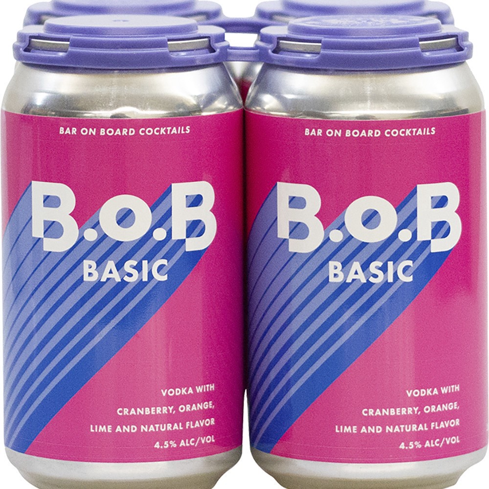 slide 1 of 1, Bar On Board Cocktails Basic Bob, 4 ct; 12 oz