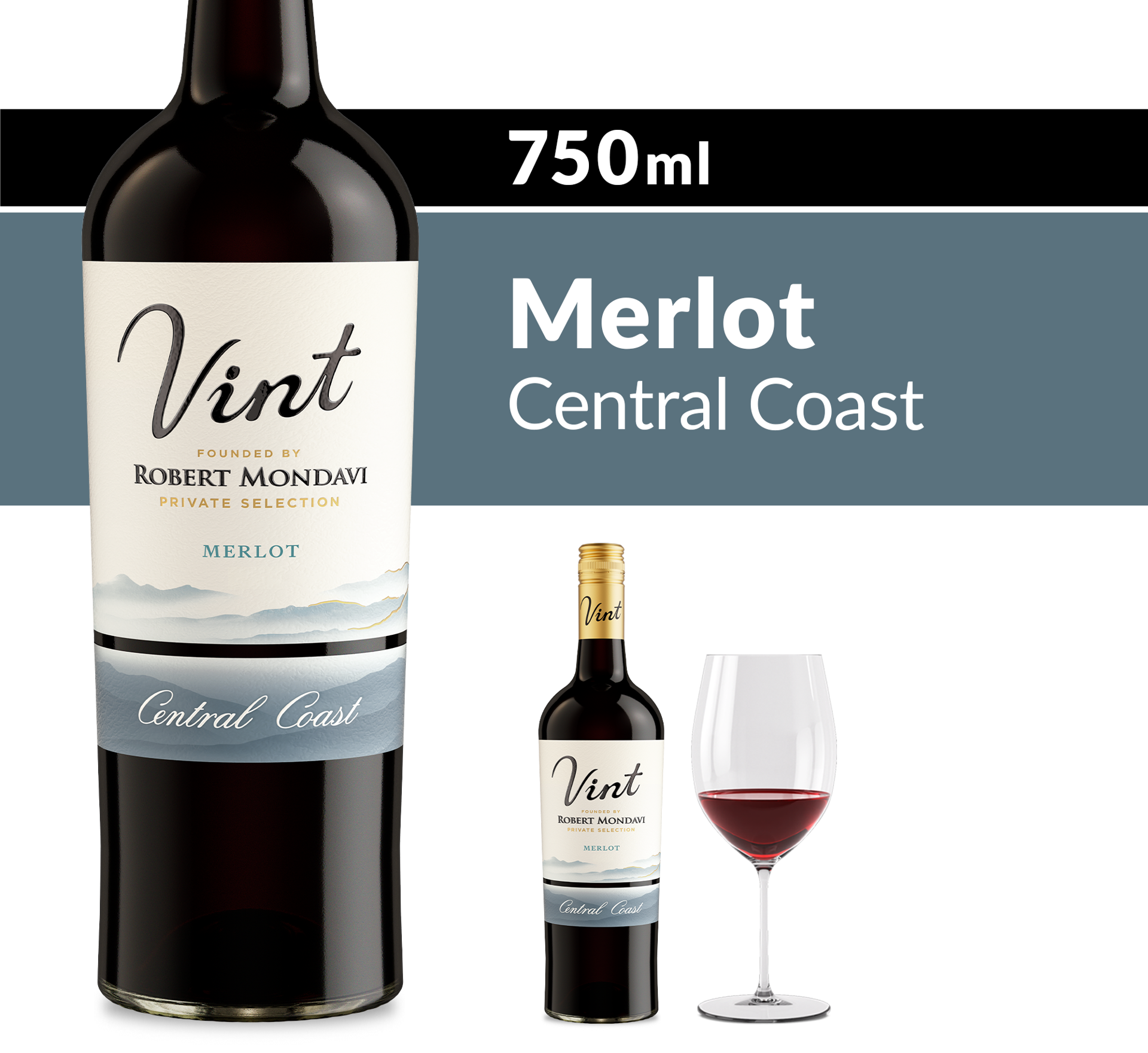 slide 2 of 10, Robert Mondavi Vint Central Coast Merlot Red Wine, 750 ml