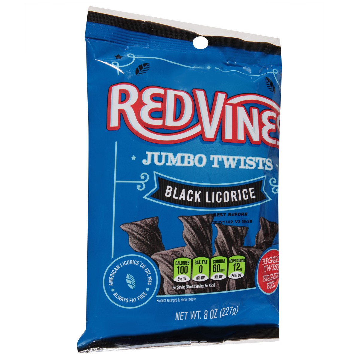 slide 4 of 12, Red Vines Black Licorice Jumbo Twists, 8oz Bag, 8 oz