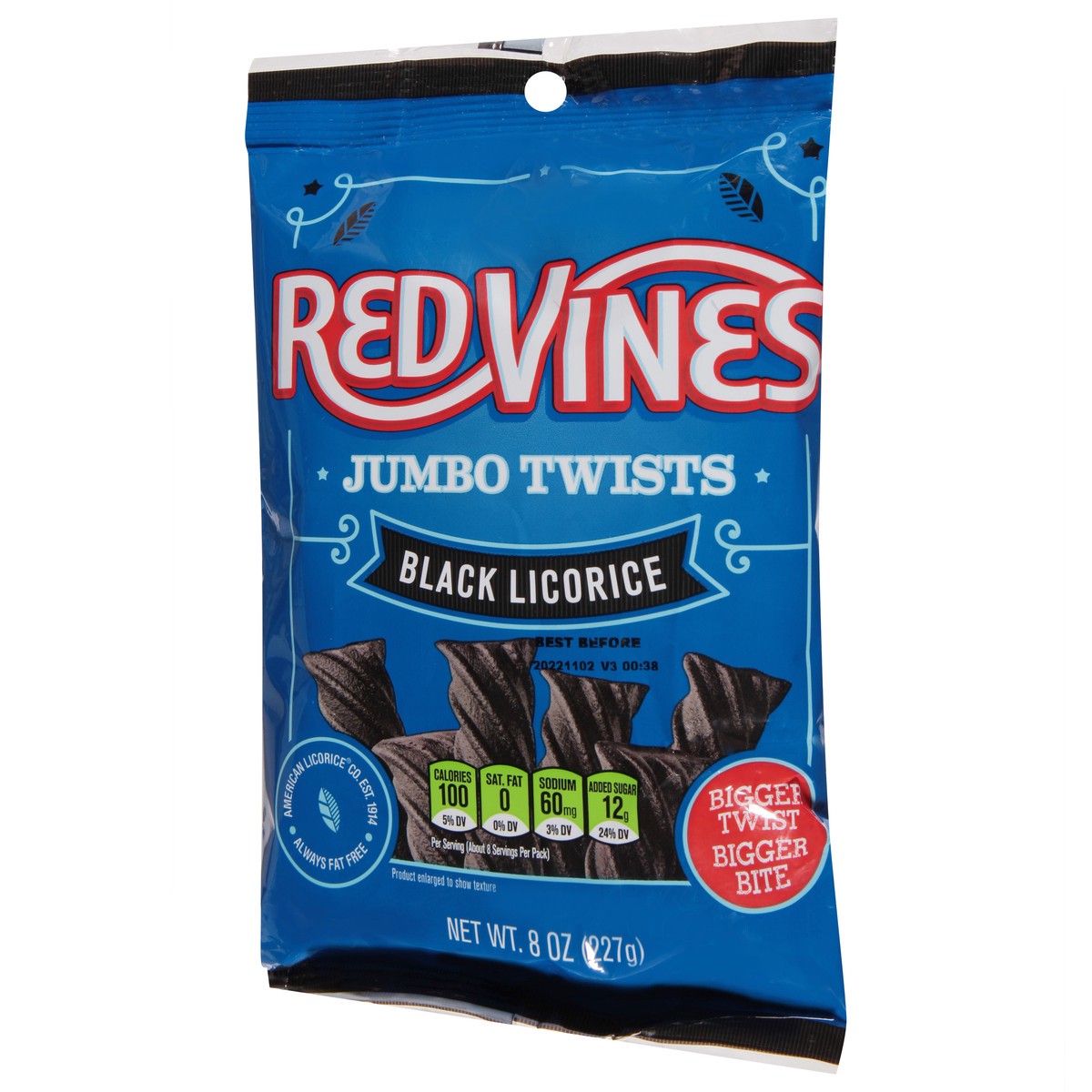 slide 2 of 12, Red Vines Black Licorice Jumbo Twists, 8oz Bag, 8 oz