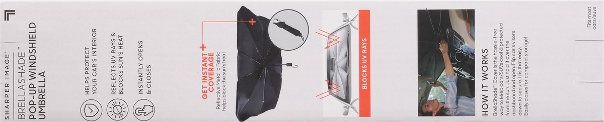 slide 7 of 11, Sharper Image BrellaShade Pop-Up Windshield Umbrella 1 ea, 1 ct