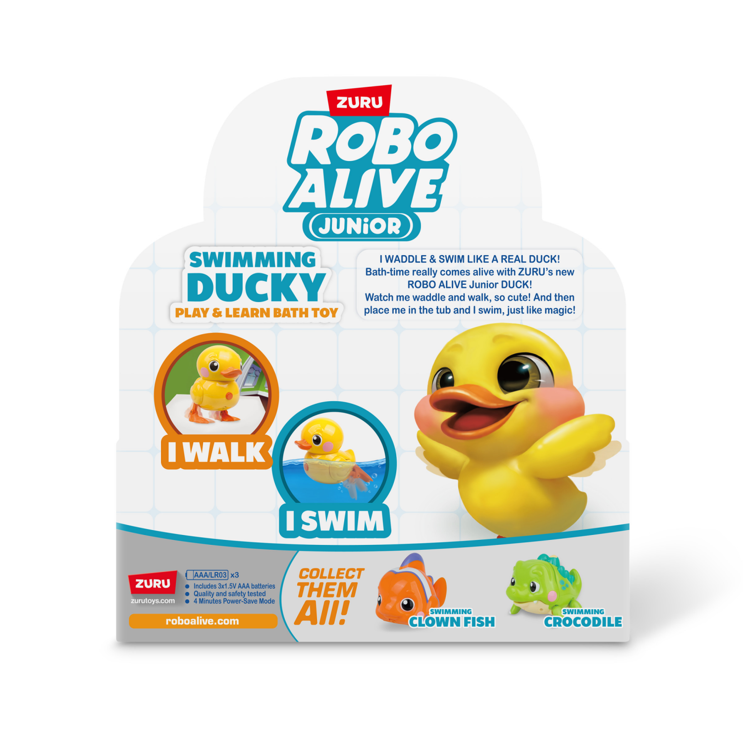 slide 6 of 8, NON BRAND Robo Alive Duck Crocodile Fish Asst, 1 ct