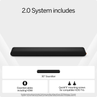 slide 11 of 29, Vizio 2.0 Soundbar with Dolby Atmos and DTS:X - (SV200M-08), 1 ct