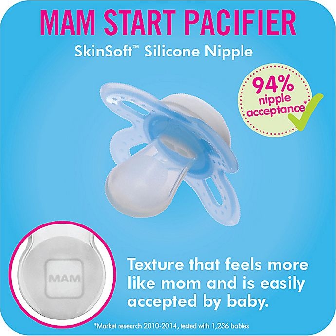 slide 7 of 14, MAM Start Tender Pacifiers - Pink/Clear, 2 ct