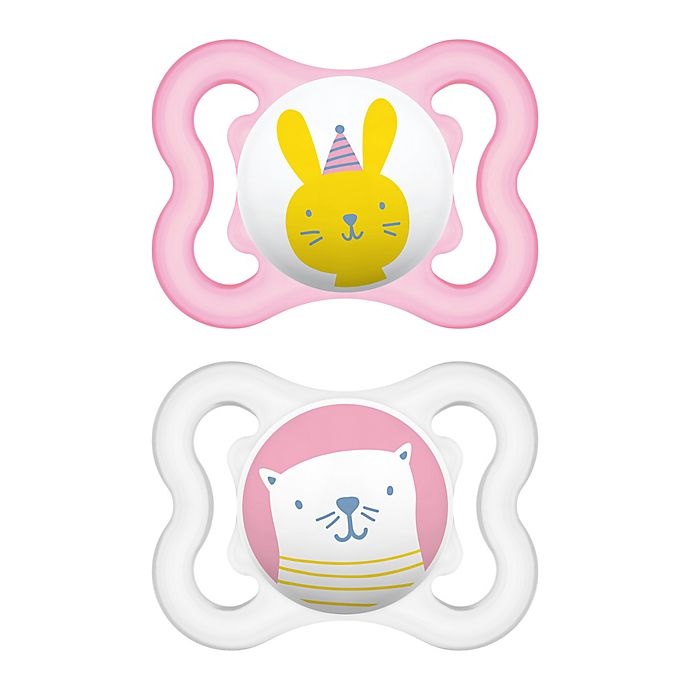 slide 1 of 12, MAM Mini Air Age 0-6 Months Pacifier - Pink, 2 ct