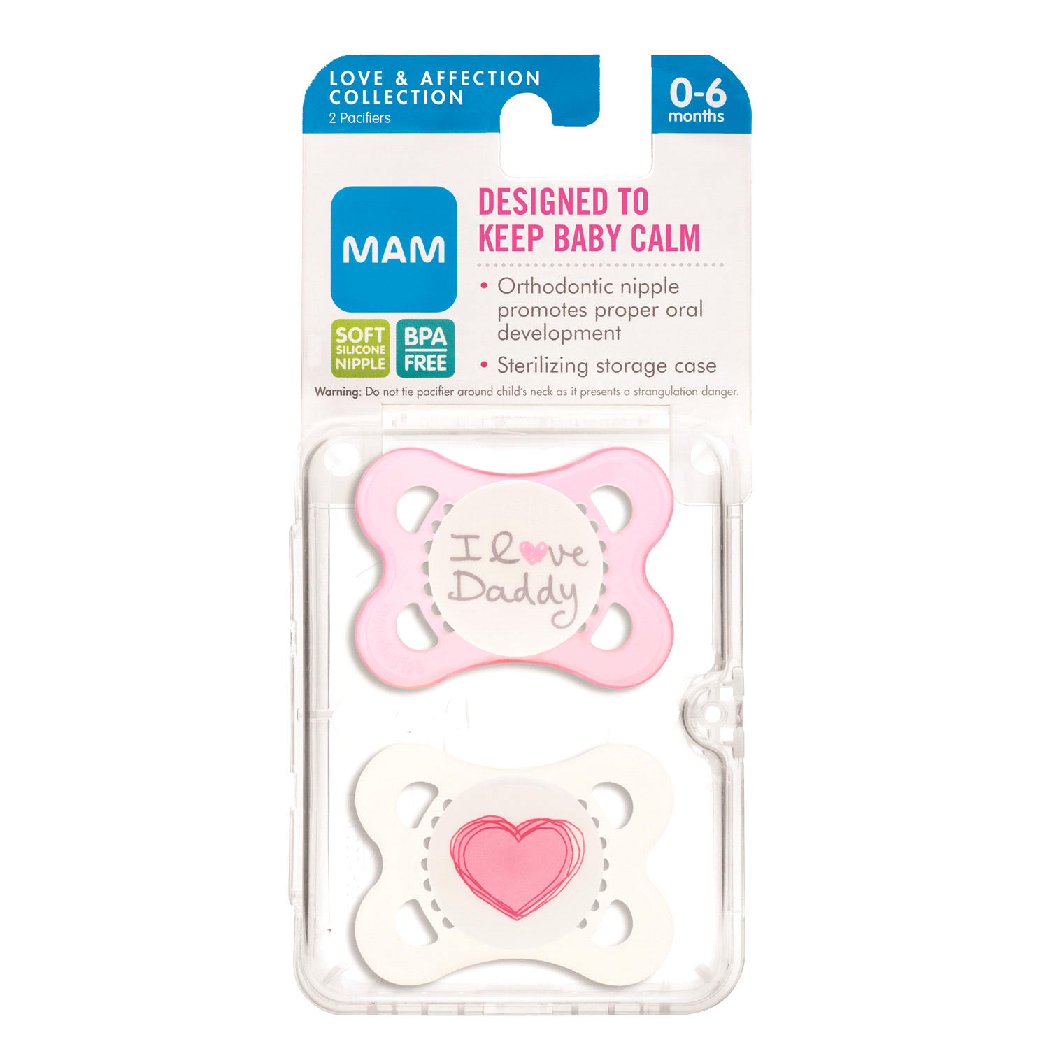 slide 1 of 2, MAM Love & Affection Collection Pacifiers - 2 CT, 2 ct