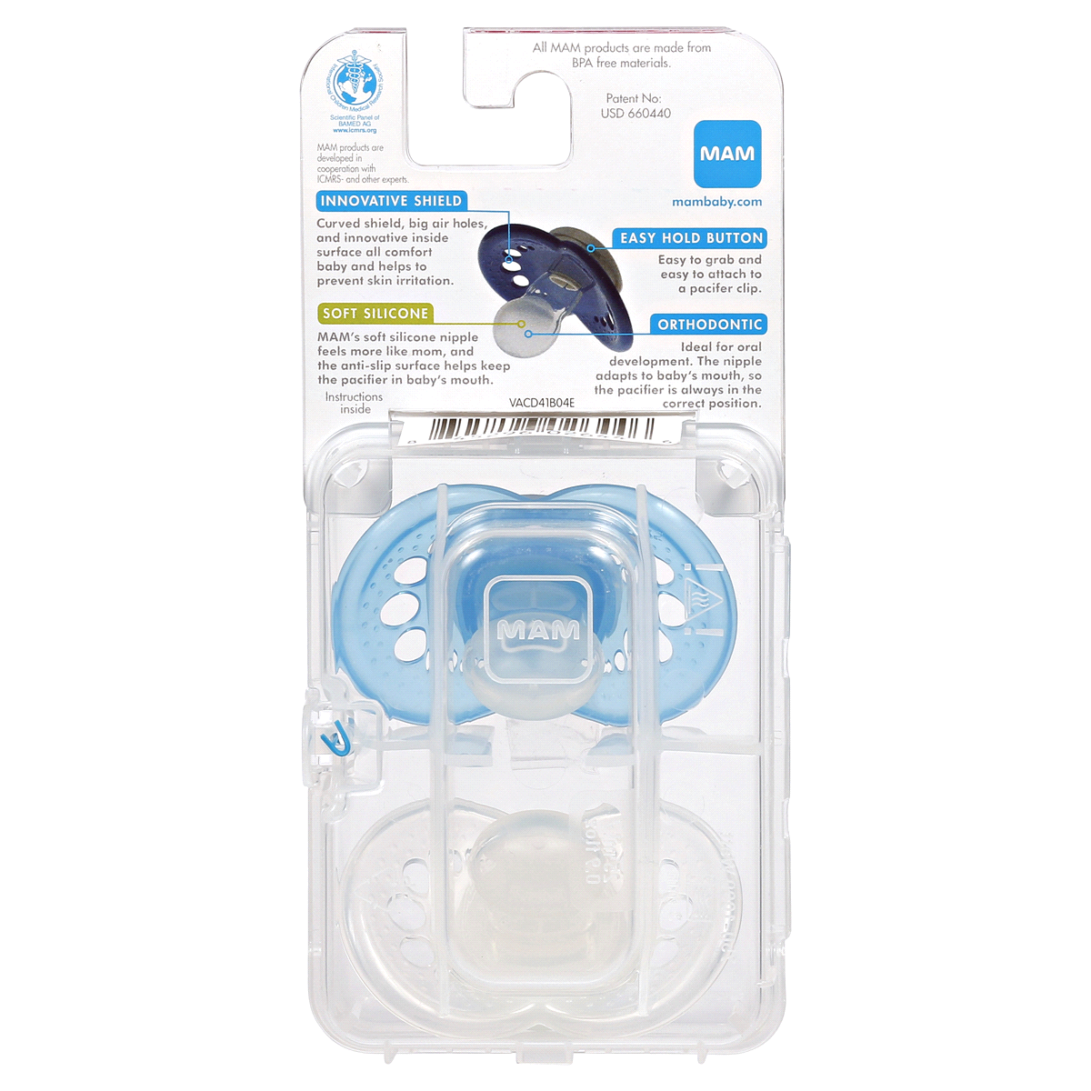 slide 2 of 2, MAM Pacifiers, Night Collection, 6+ Months, 2 ct