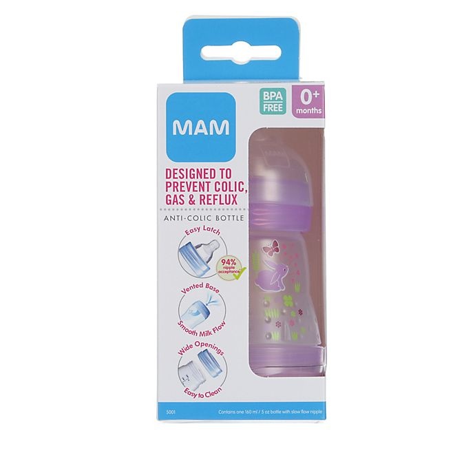 slide 5 of 19, MAM Anti-Colic Bottle - Pink, 5 oz