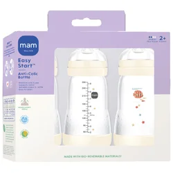 MAM Easy Start Anti-Colic Baby Bottles 2m+ - 9oz/3pk - Unisex