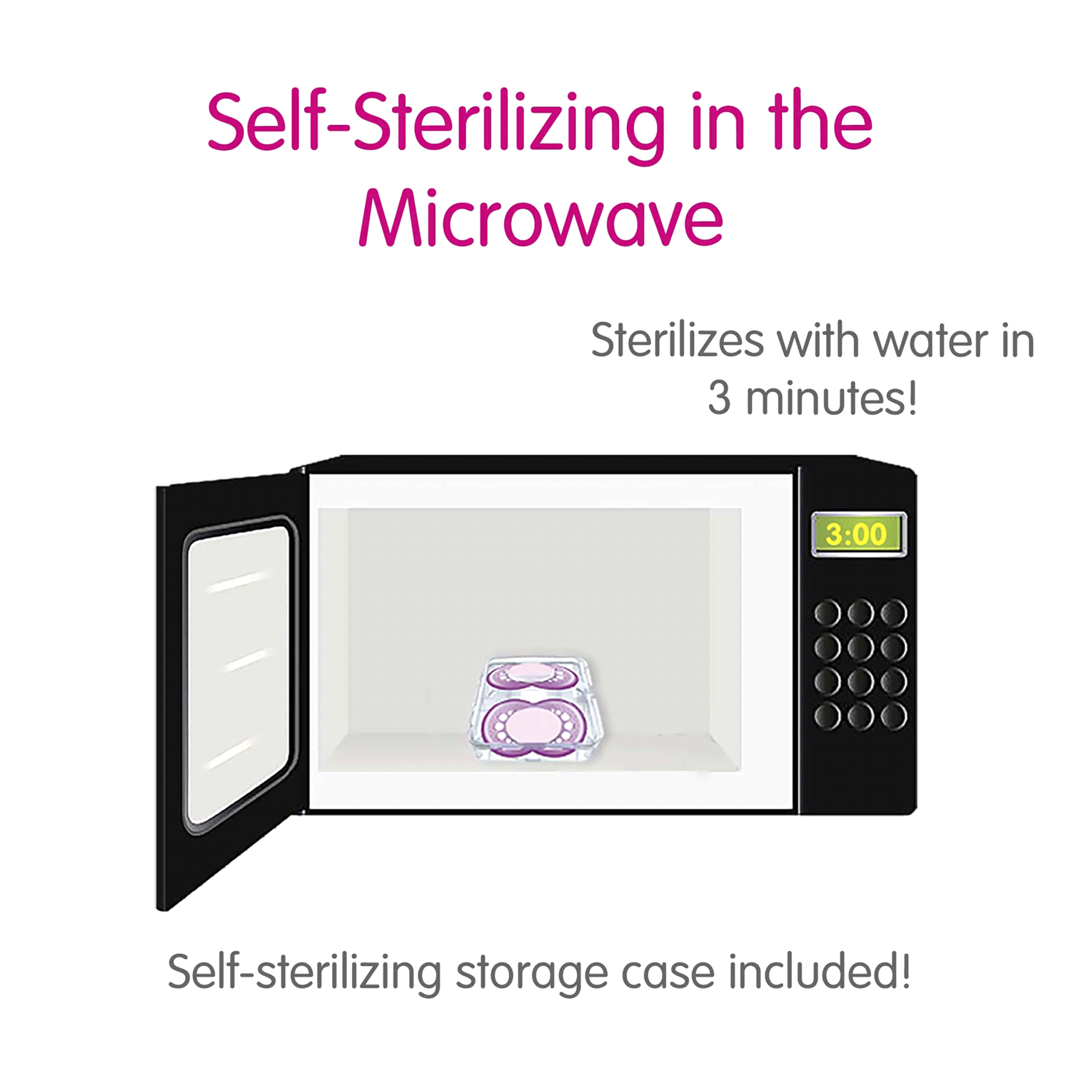 slide 3 of 4, Mam Original Pacifiers, Matte Collection, 6 Months, Pink/Purp, 2 ct