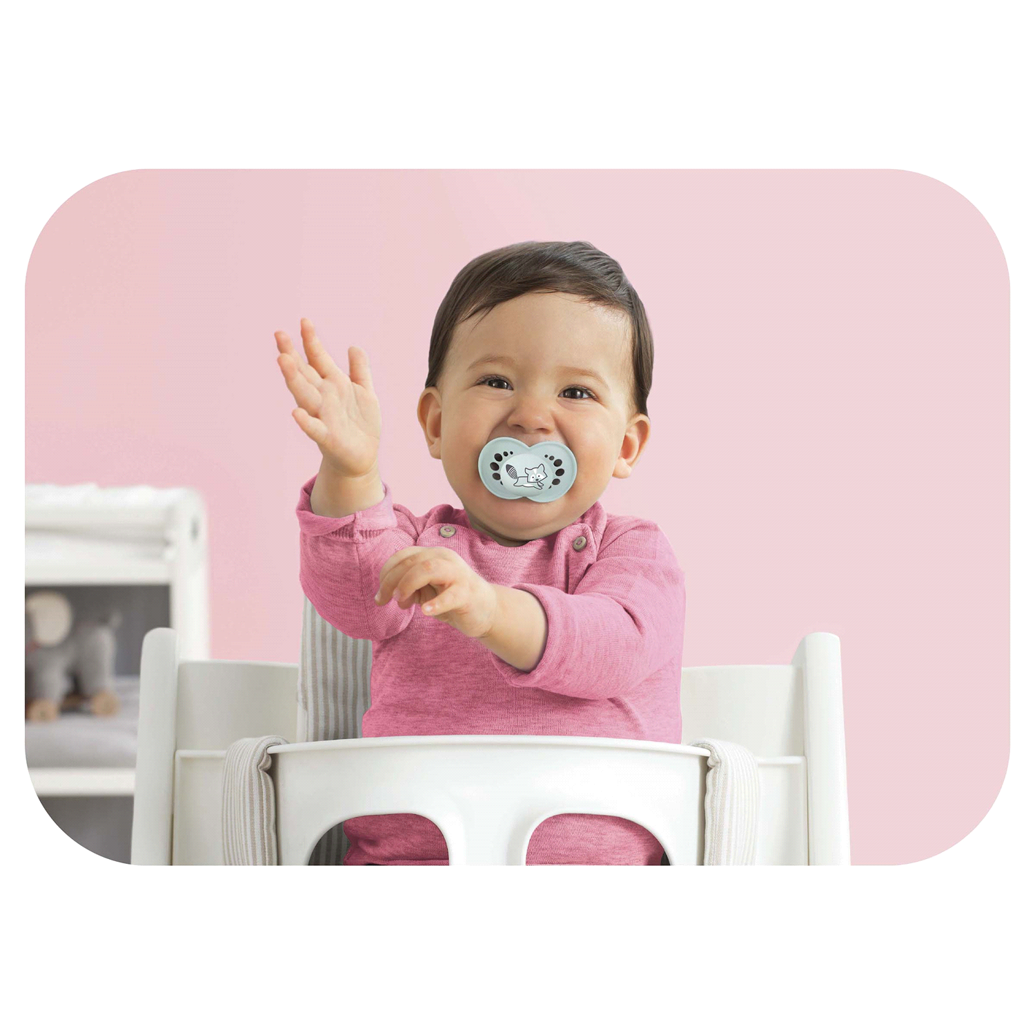 slide 4 of 4, Mam Original Pacifiers, Matte Collection, 6 Months, Pink/Purp, 2 ct