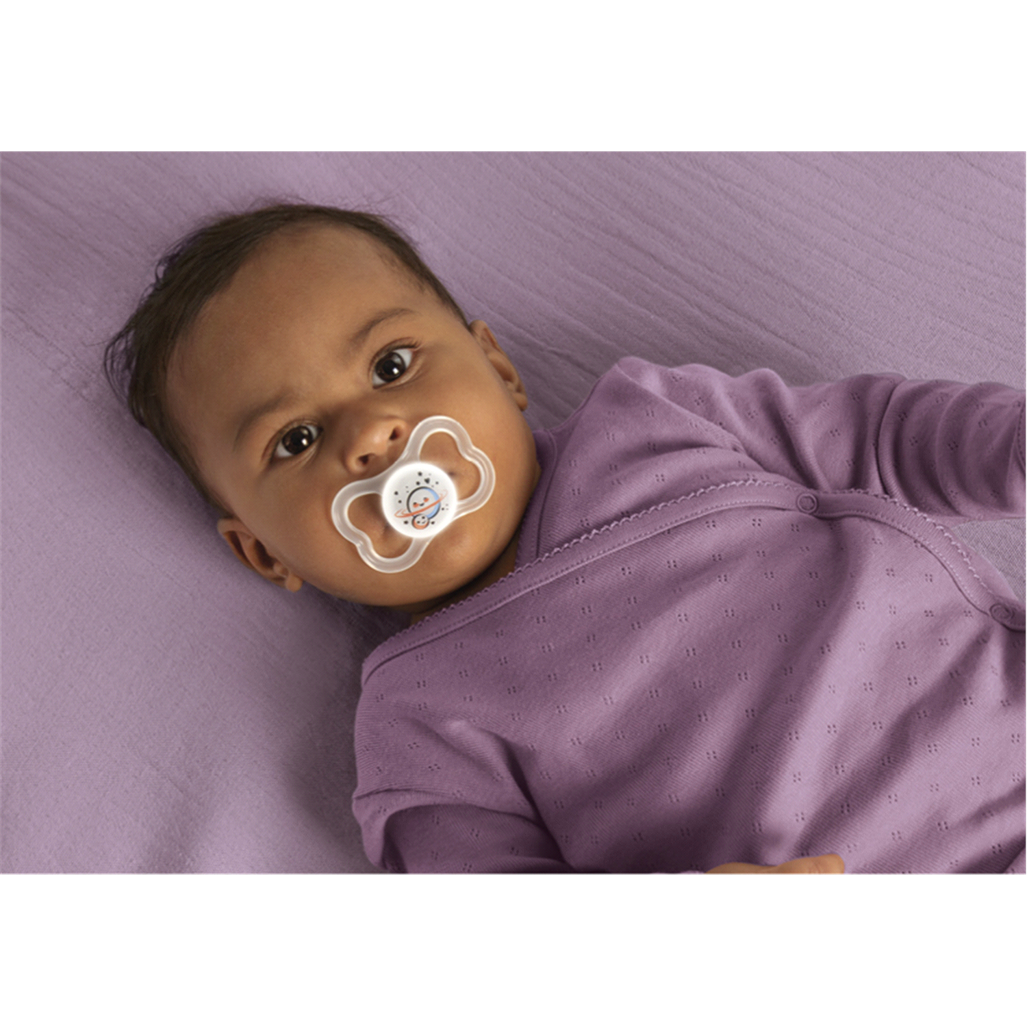 slide 4 of 4, Mam Supreme Night Pacifiers, 16 Months, Assorted Colors, 2 ct