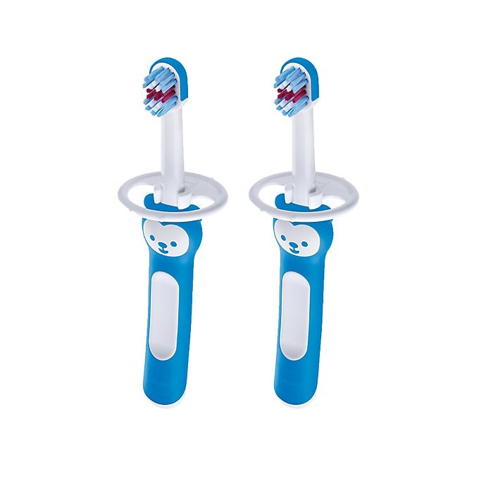 slide 1 of 2, MAM Baby's Toothbrush - Blue, 1 ct