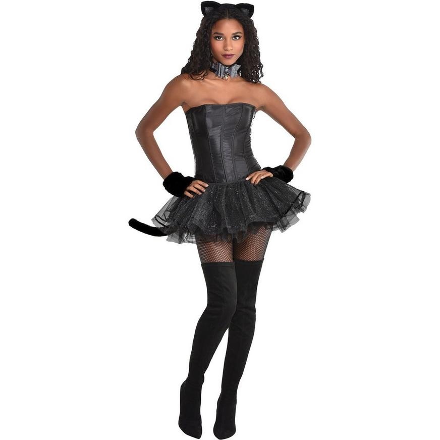 slide 1 of 1, Party City Dark Kitty Costume Accessory Kit, 4 ct