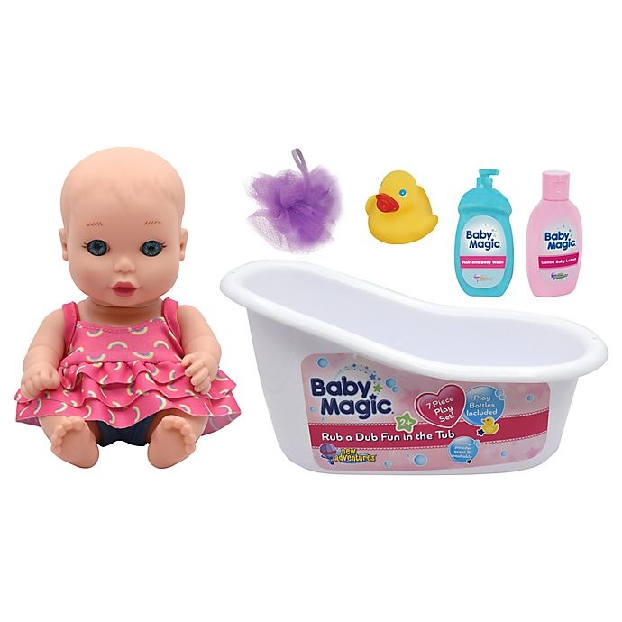slide 2 of 3, Baby Magic Rub a Dub Fun - the Tub Doll Set, 7 ct