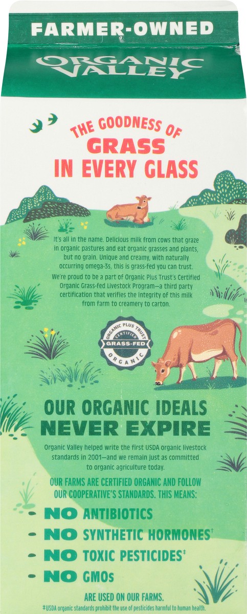 slide 2 of 9, ORGANIC VALLEY Grassmilk Organic Whole Milk, 64 oz, 64 oz