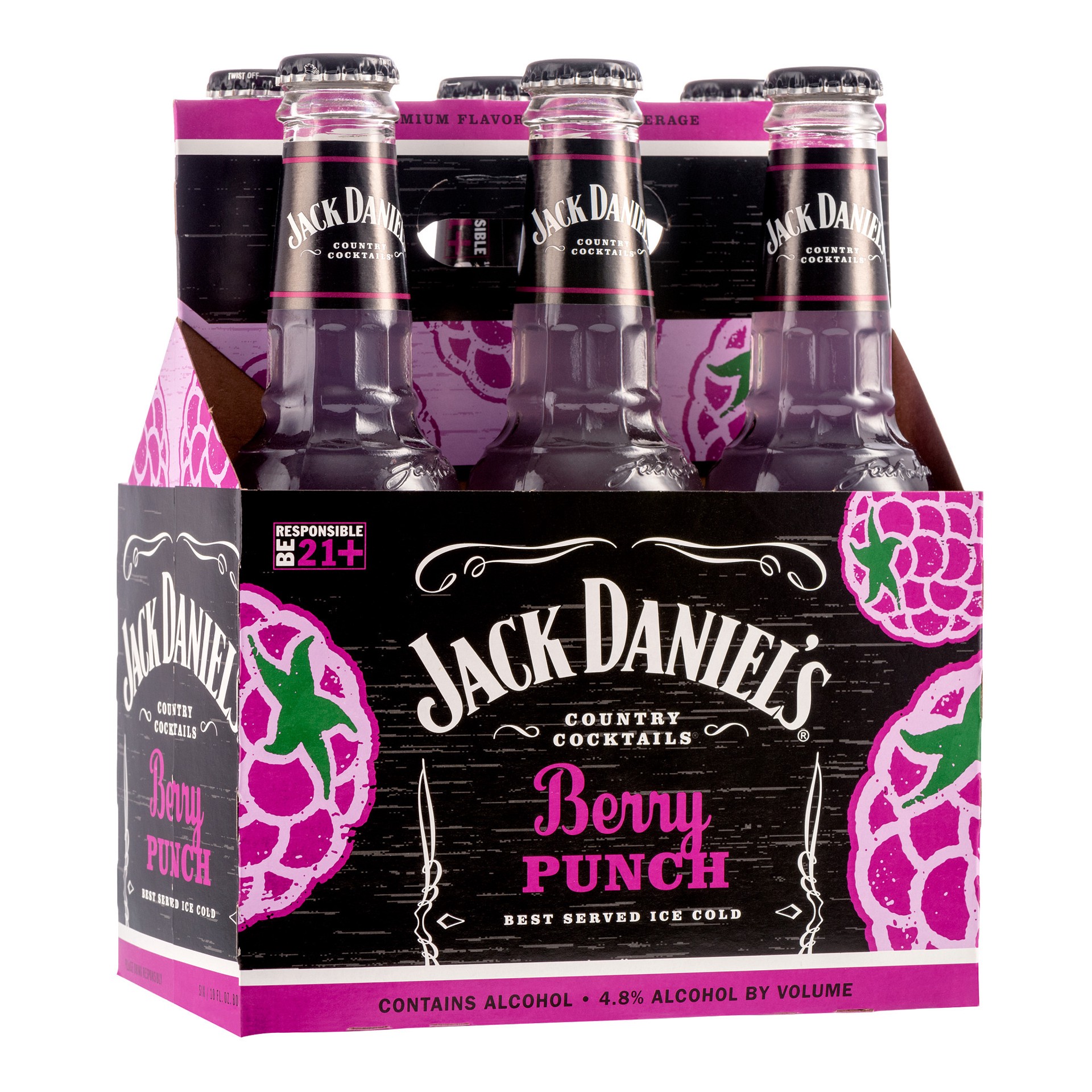 slide 8 of 9, Jack Daniel's Berry Punch Country Cocktails 6 - 10 fl oz Bottles, 6 ct; 10 oz