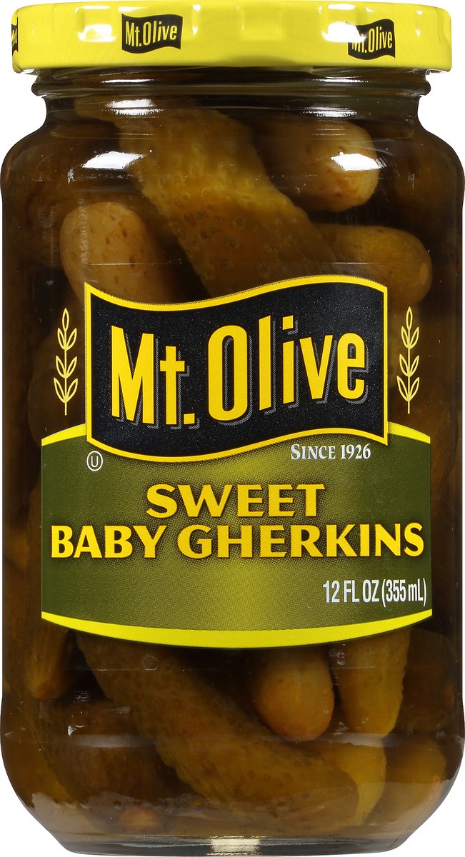 slide 9 of 11, Mt. Olive Sweet Baby Gherkins 12 fl oz Jar, 12 fl oz