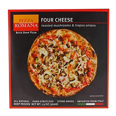 slide 1 of 1, Pizza Romana Four Cheese with Mushroom & Tropea Onion, 13 oz