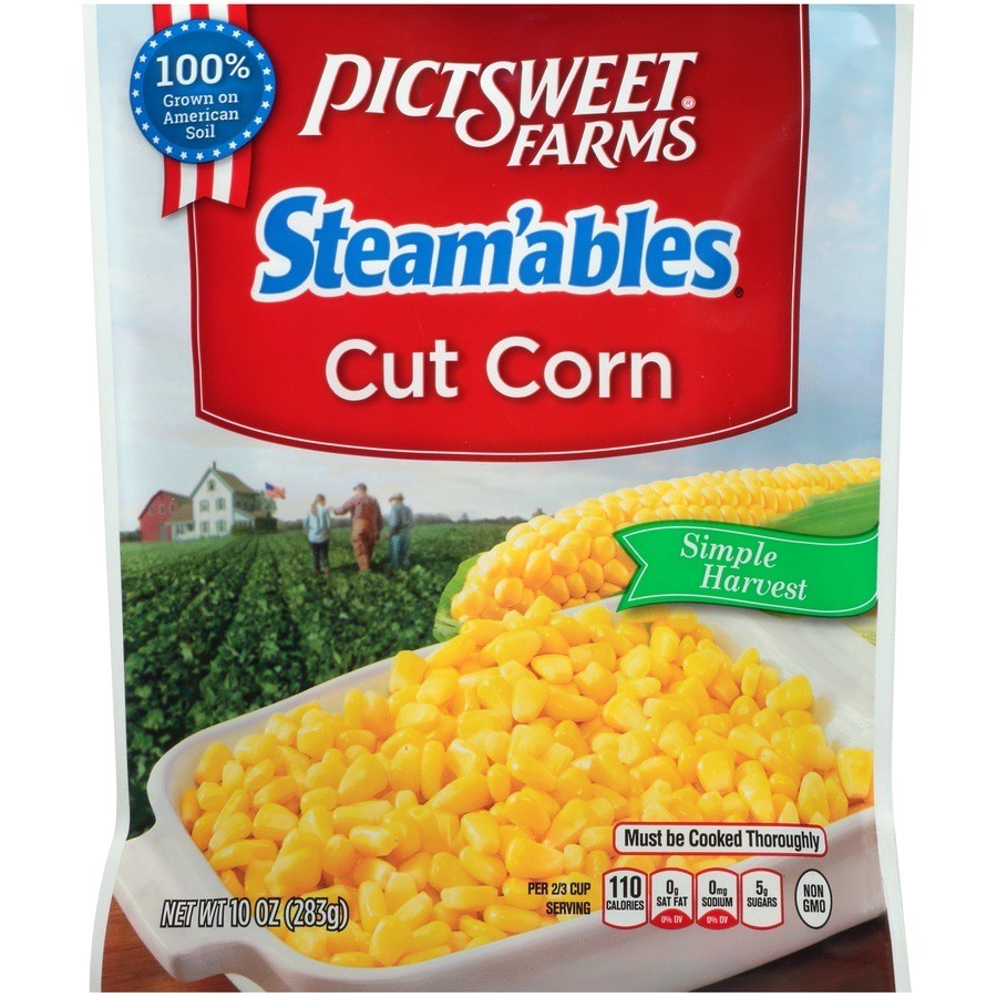 slide 1 of 3, Pictsweet Farms Steam'ables Cut Corn, Simple Harvest - 10 oz, 10 oz