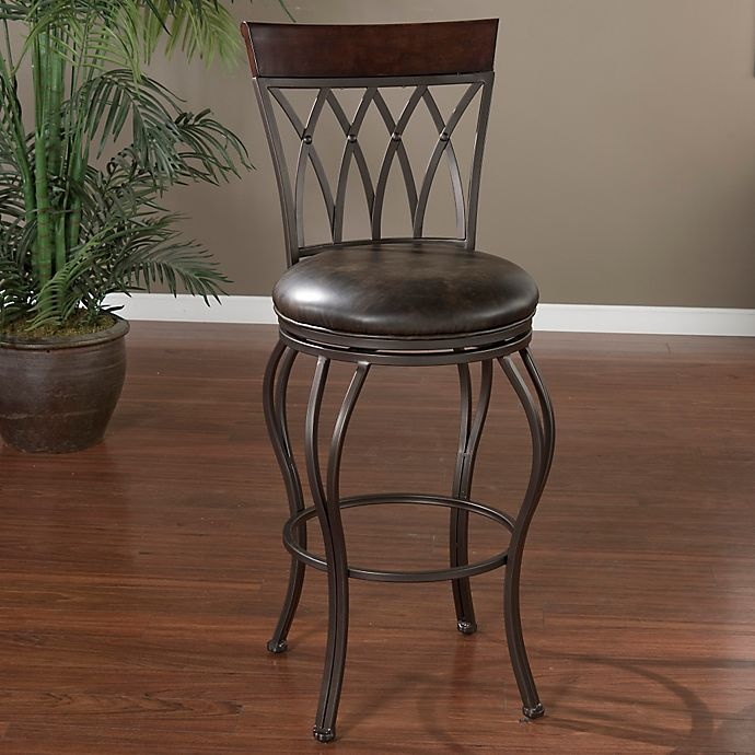 slide 3 of 4, American Heritage Palermo Extra-Tall Swivel Stool - Grey, 1 ct