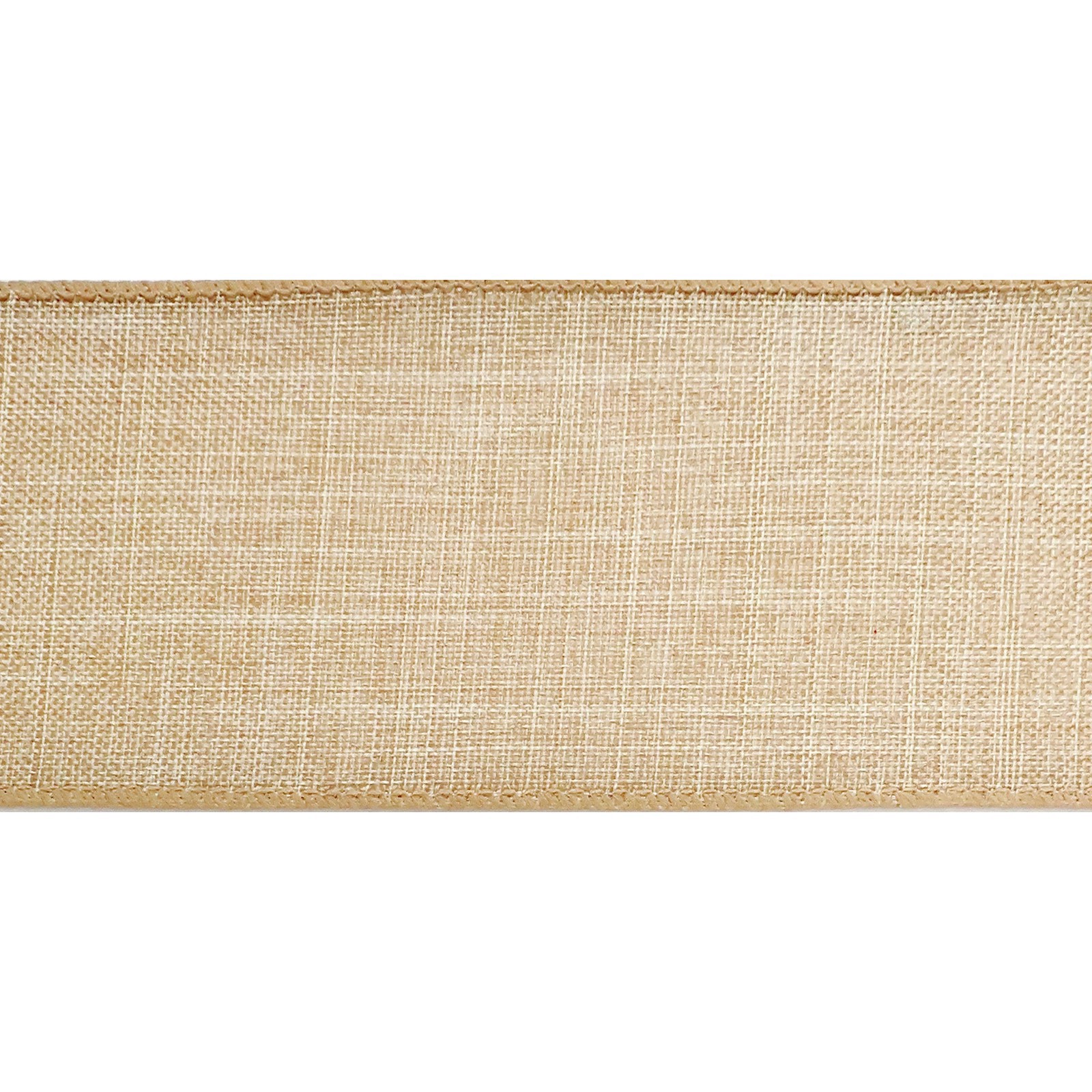 slide 2 of 4, 2.5" X 25ft. Faux Linen Wired Ribbon By Celebrate It, 2.5 in x 25 ft