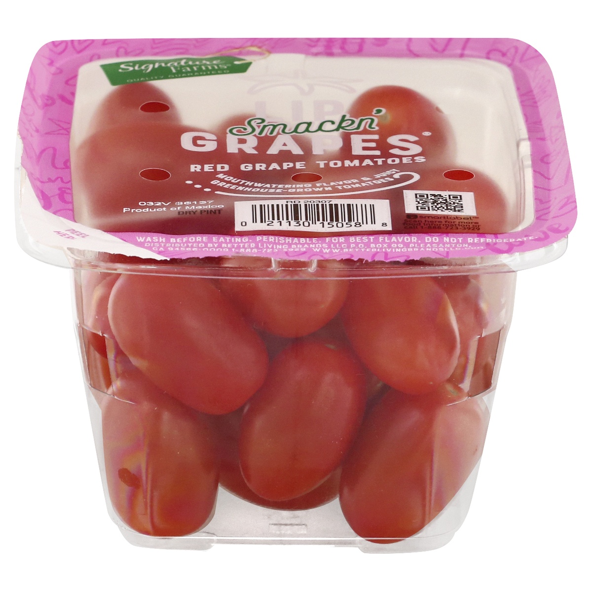 slide 1 of 9, Signature Farms Lip Smackin' Grapes Red Grape Tomatoes 1 ea, per lb