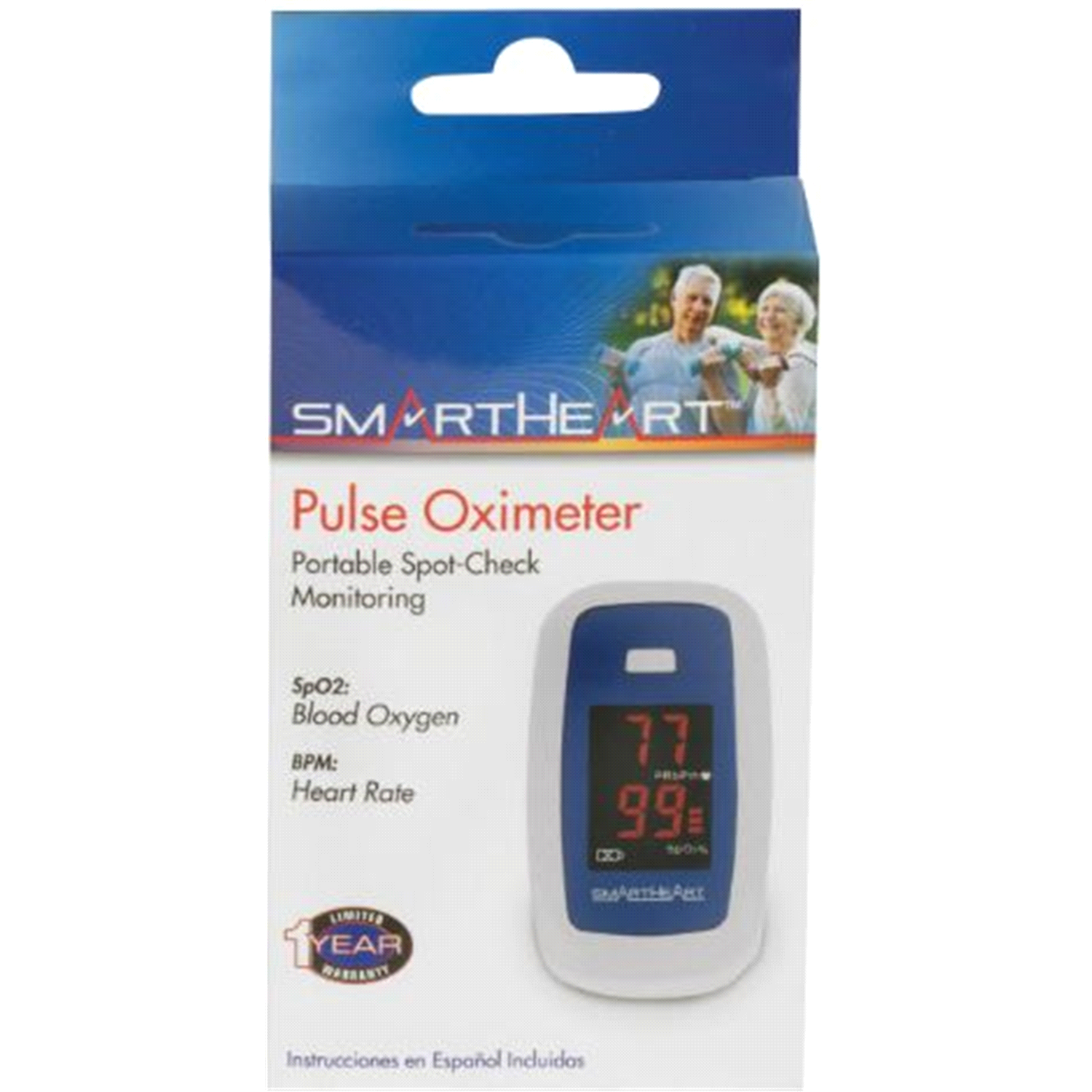 slide 1 of 1, SmartHeart Pulse Oximeter 1 ea, 1 ct