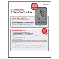 SmartHeart Talking Blood Pressure Arm Monitor, 1 ct