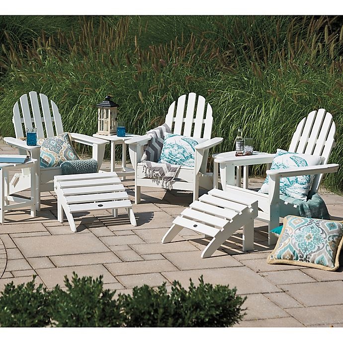 slide 2 of 2, POLYWOOD Folding Adirondack Chair - White, 1 ct