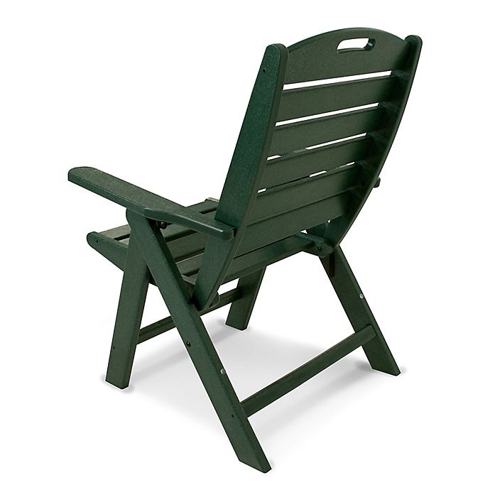 slide 2 of 2, POLYWOOD Nautical Highback Folding Chair - Green, 1 ct