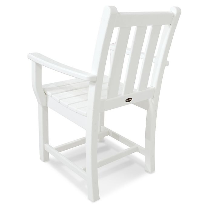 slide 2 of 2, POLYWOOD Traditional Garden Dining Arm Chair - White, 1 ct