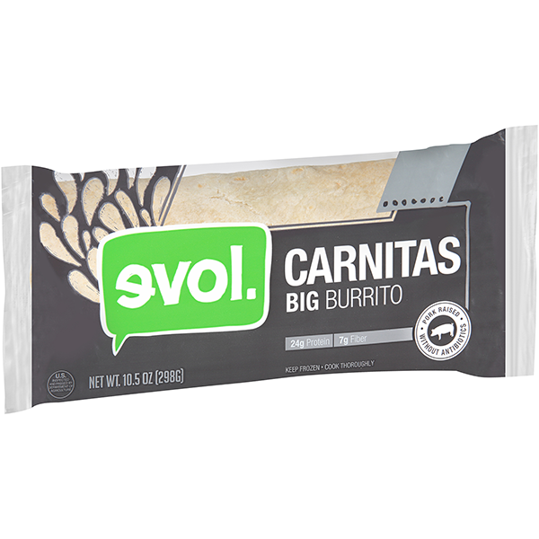 slide 1 of 1, Evol Carnitas Big Burrito, 10.5 oz