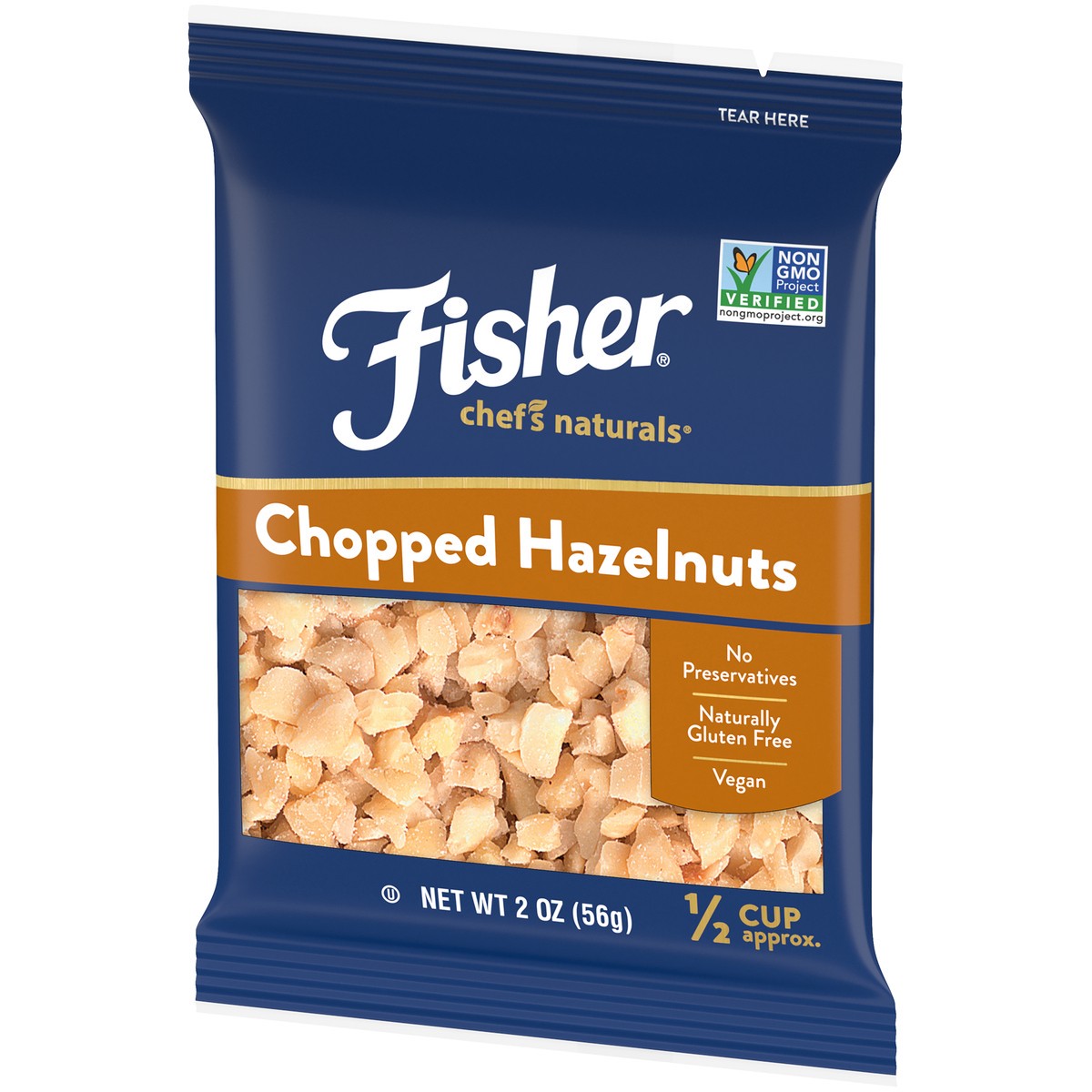 slide 4 of 11, Fisher Chef's Naturals Chopped Hazelnuts 2 oz. Bag, 2 oz