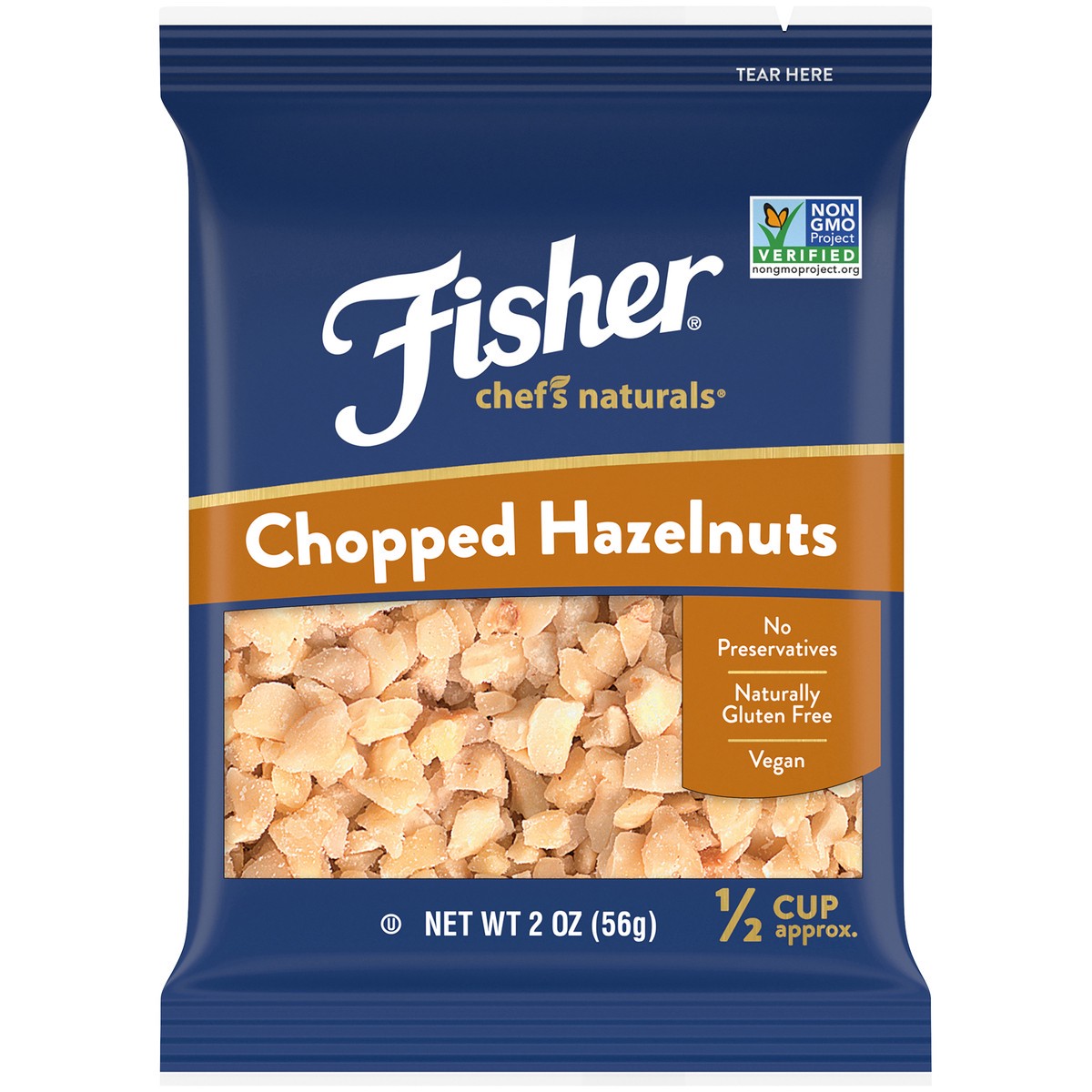 slide 10 of 11, Fisher Chef's Naturals Chopped Hazelnuts 2 oz. Bag, 2 oz